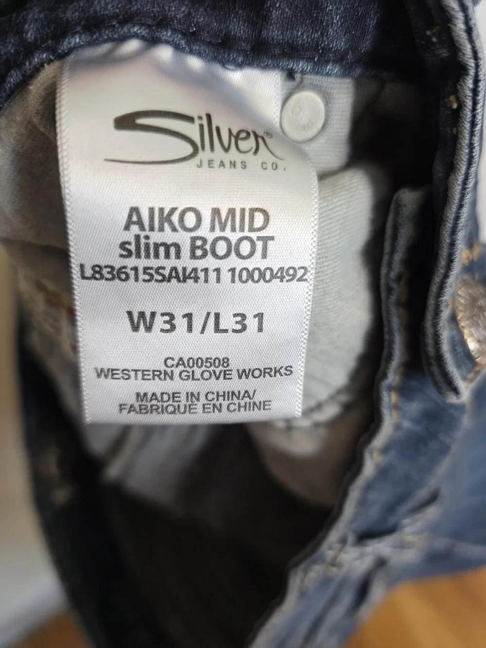Silver Jeans Aiko Slim Bootcut Jeans with Contrast Stitching
